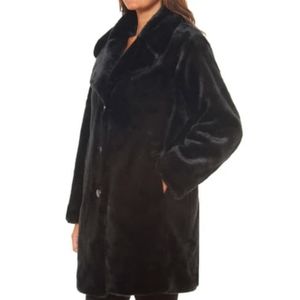NWOT Kate Spade New York Faux Fur Button Coat S